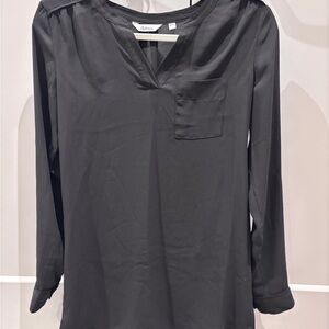 Reitmans Black Blouse with Pocket Detail